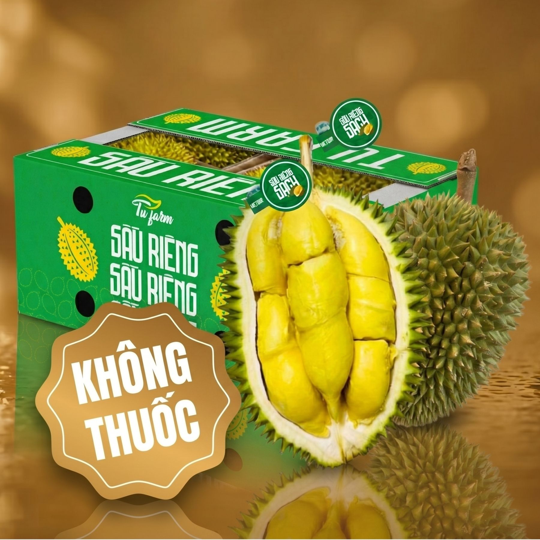 Trái - Sầu Riêng 6 Hữu - Khui sầu
