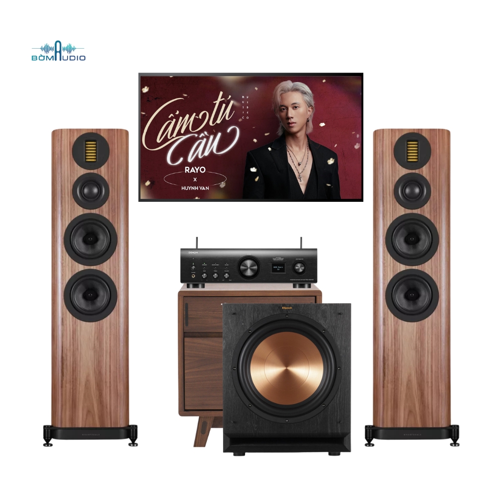 Combo Amply DENON PMA-900HNE + Loa Cột WHARFEDALE EVO 5.4 + Loa Subwoofer KLIPSCH R-120SW  – DK9