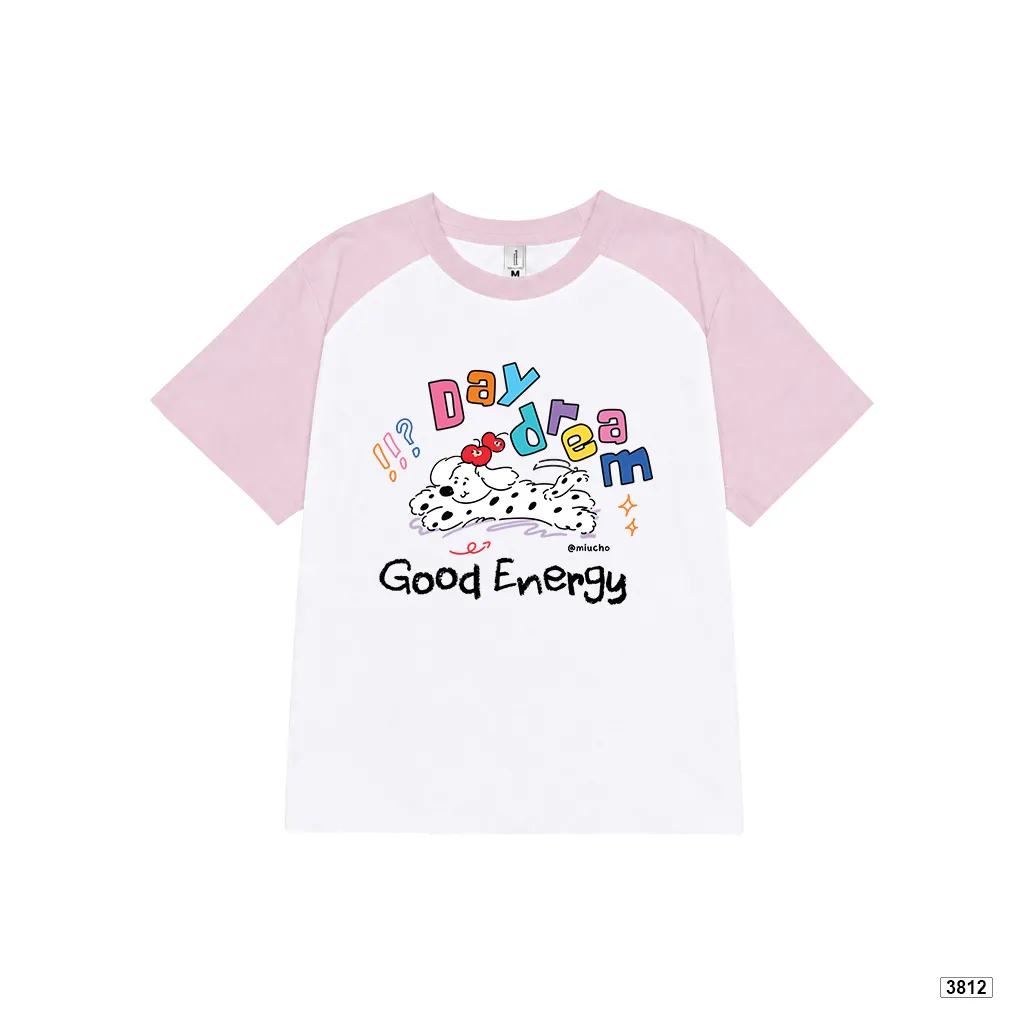 Áo babytee raglan Good Energy form vừa năng động cá tính Miucho 3812_thumbnail_0