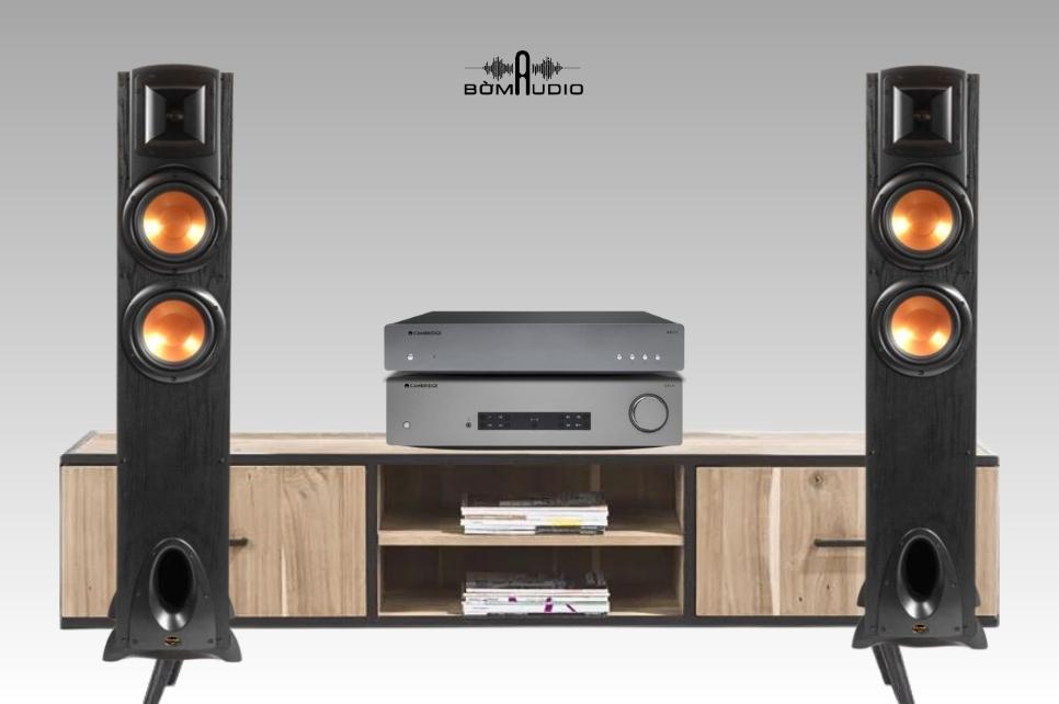 Combo Amply CAMBRIDGE AUDIO AXR100 + Network Player CAMBRIDGE AXN 10 + Loa Cột KLIPSCH F200 - B75
