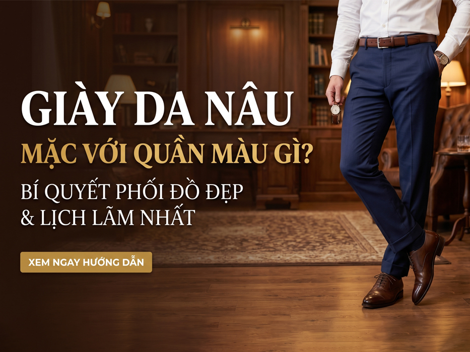 Giày da nâu mặc với quần màu gì đẹp và lịch lãm nhất?