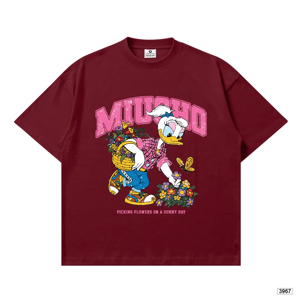 Áo thun boxy nữ hoạt hình Vịt dễ thương Miucho 3967_thumbnail_17