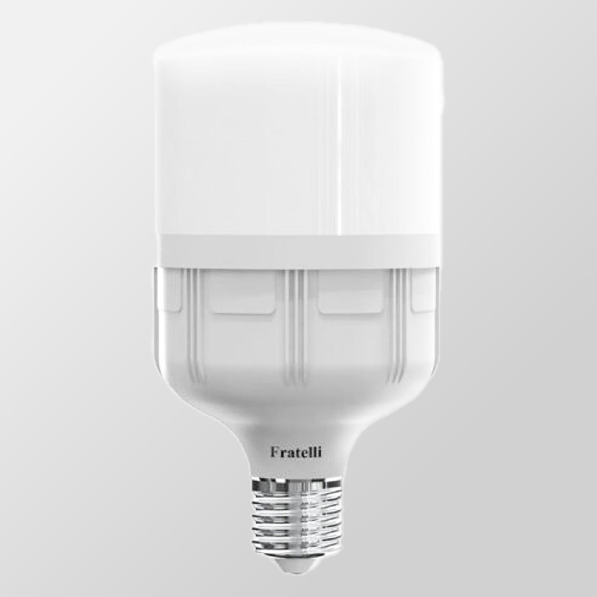 Bóng đèn LED trụ nhôm nhựa Fratelli FT01 20W/30W/40W/50W – ánh sáng mạnh 100lm/w, cri>80, bền 25.000h, bảo hành 24 tháng