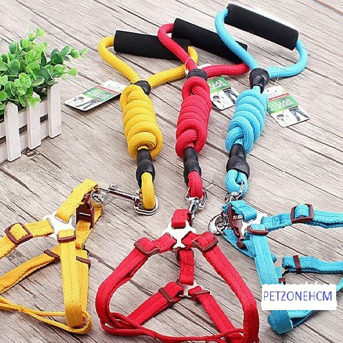 DÂY DẮT YẾM DÙ TAM GIÁC CHO CHÓ MÈO CÚN MIU ZICHEN 3 SIZE - SIZE 0.8CM DÀI 120CM