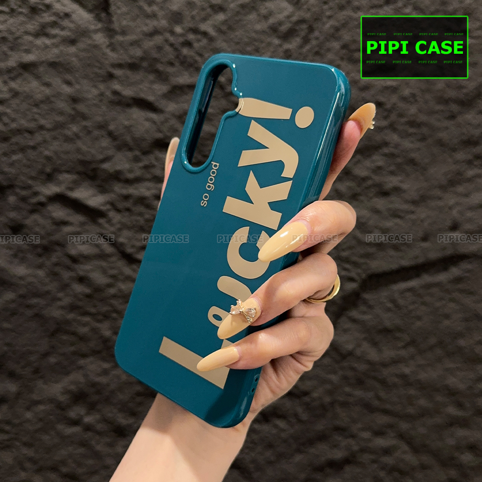 Ốp Lưng Samsung A34 - Lucky - Xanh Dương