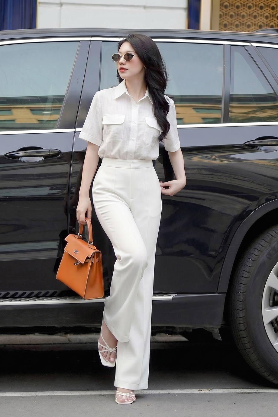 Áo sơ mi linen 26111 màu trắng
