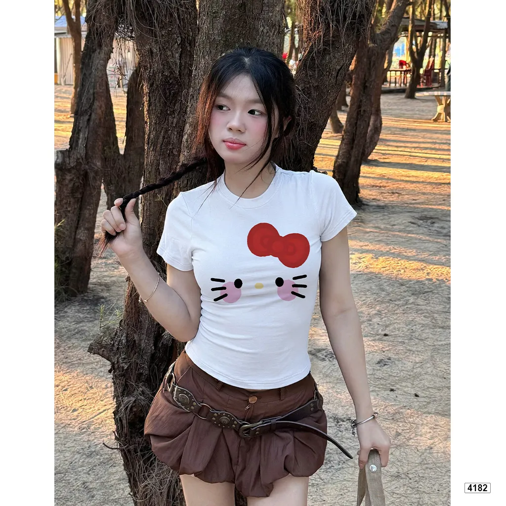 Áo baby tee ôm body Kittie dễ thương Beezy 4182_thumbnail_4