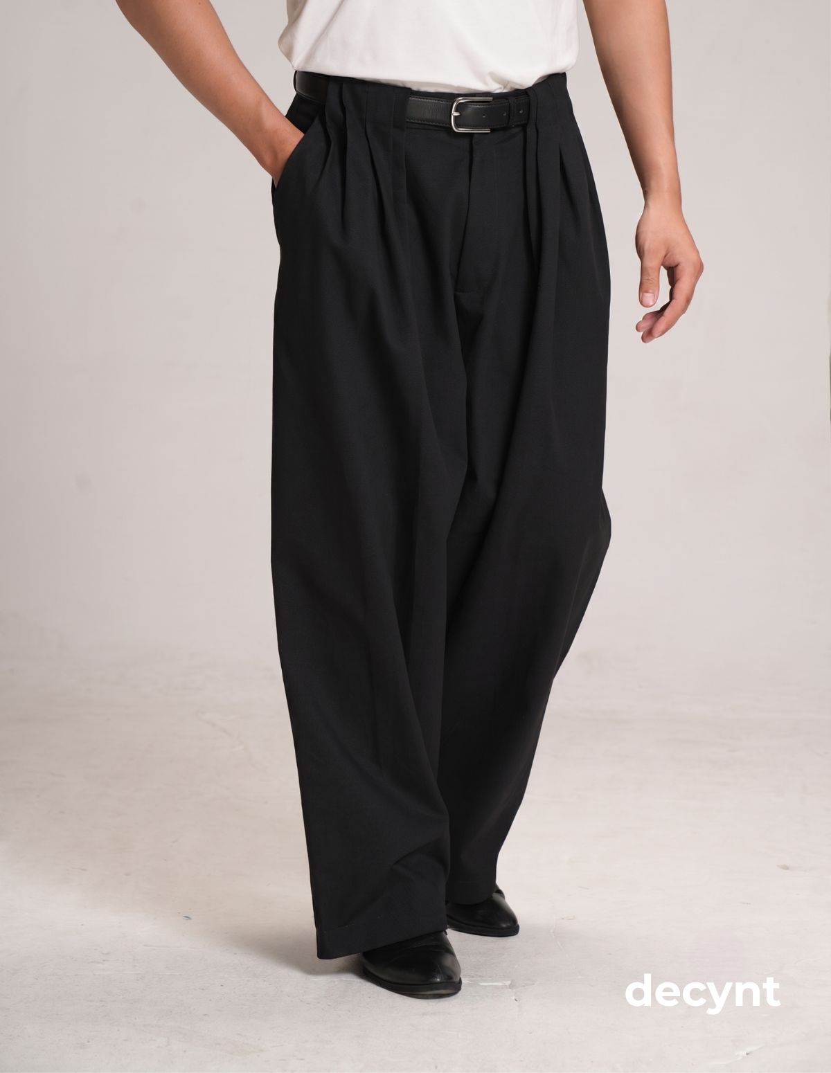 Decynt Pants 01 - Quần suông xếp ly chất liệu 100% cotton 350gsm_thumbnail_16