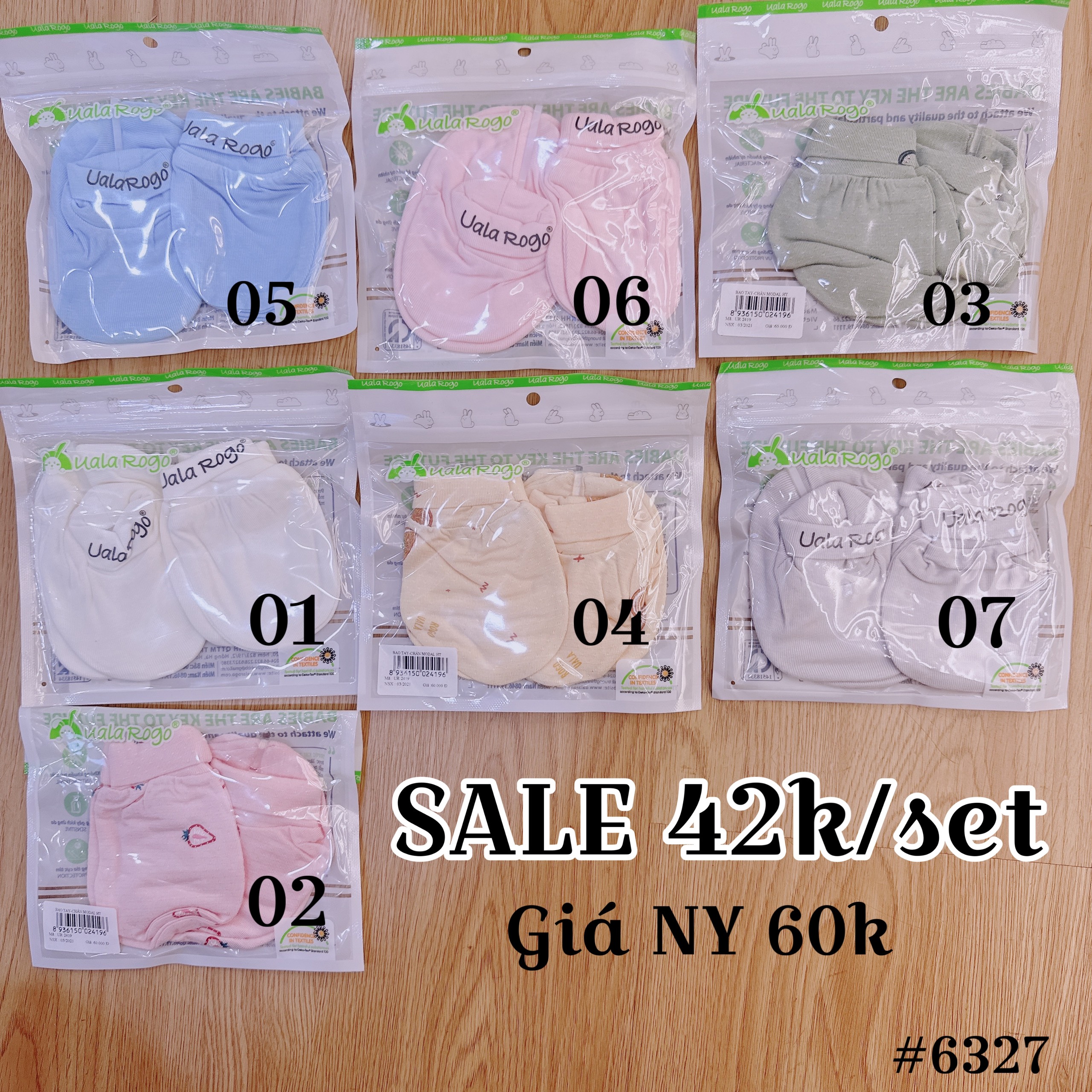 SALE Set bao tay chân Uala Rogo