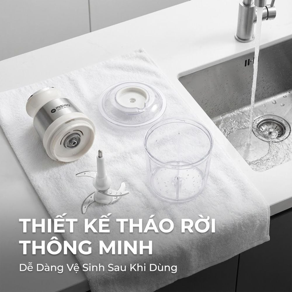 Máy Xay Mini Mishio MK389 - Dung Tích 0.8L, Xay Đồ Ăn Dặm, Gia Vị, Đồ Khô, Công Suất 250W Mạnh Mẽ_thumbnail_8