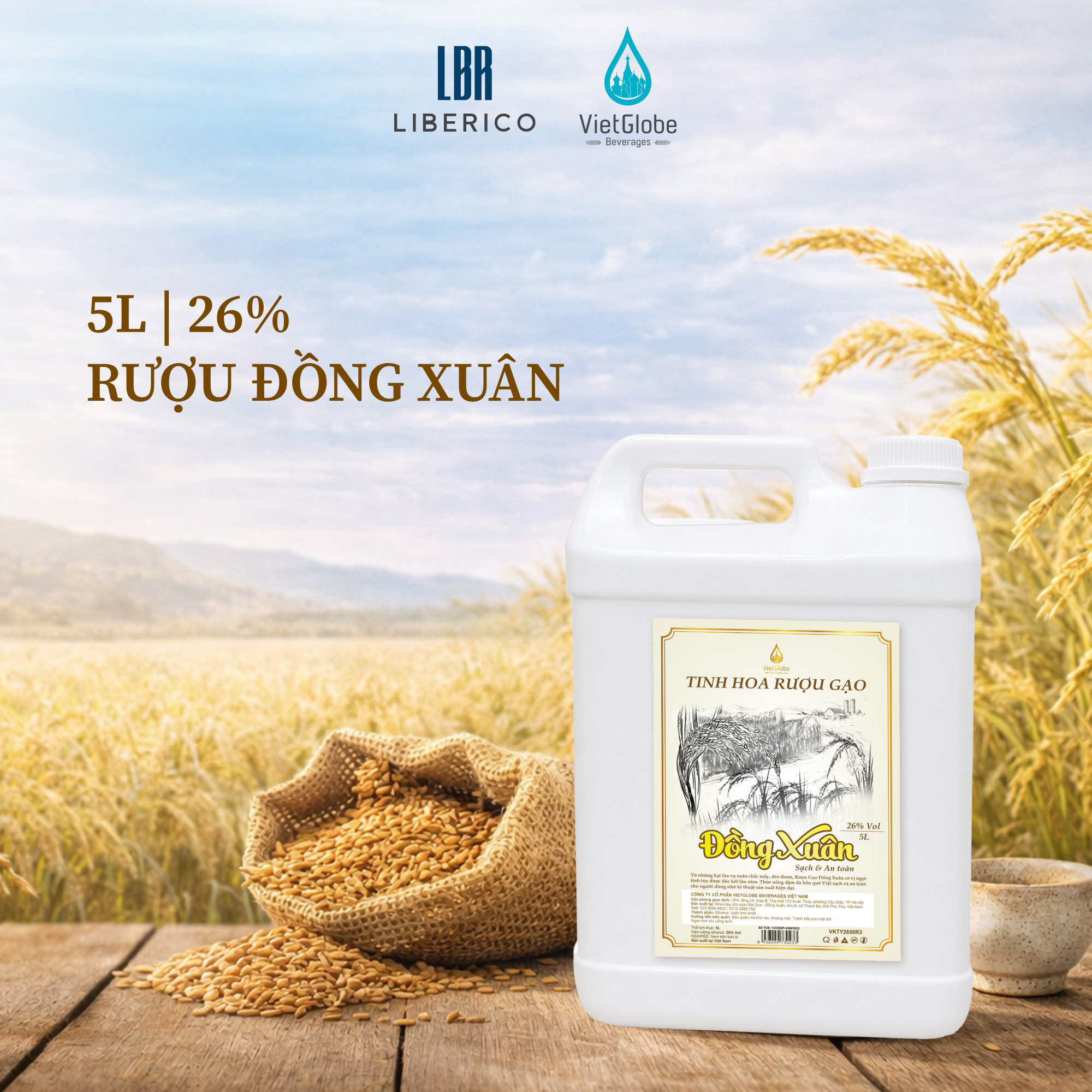 Rượu Đồng Xuân - can 5L