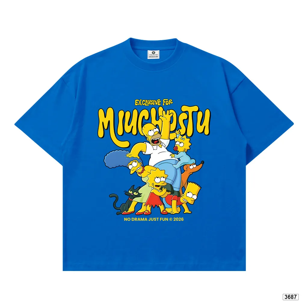 Áo thun nam nữ form boxy Gia đình Simpsonn Miucho 3687_thumbnail_15
