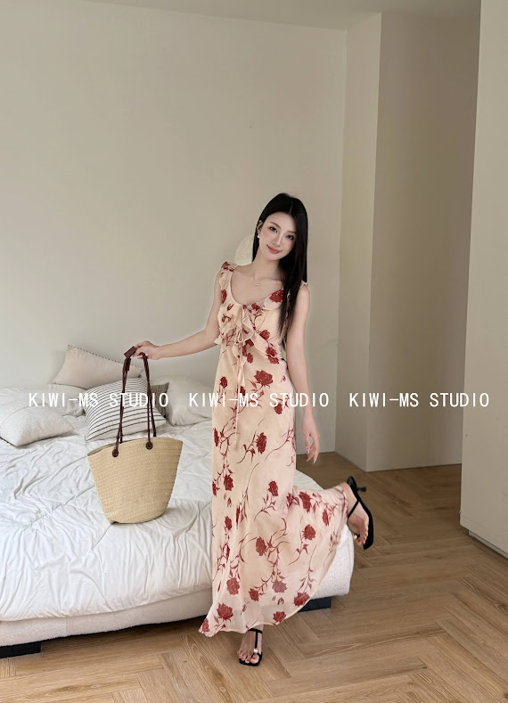 Lucas - Váy hoa 2 dây bèo ngực dáng maxi J2_thumbnail_6