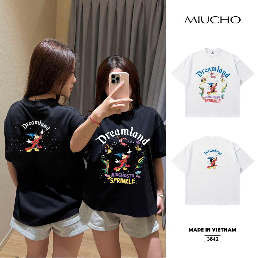 Áo thun boxy nữ Dreamland Miucho 3642
