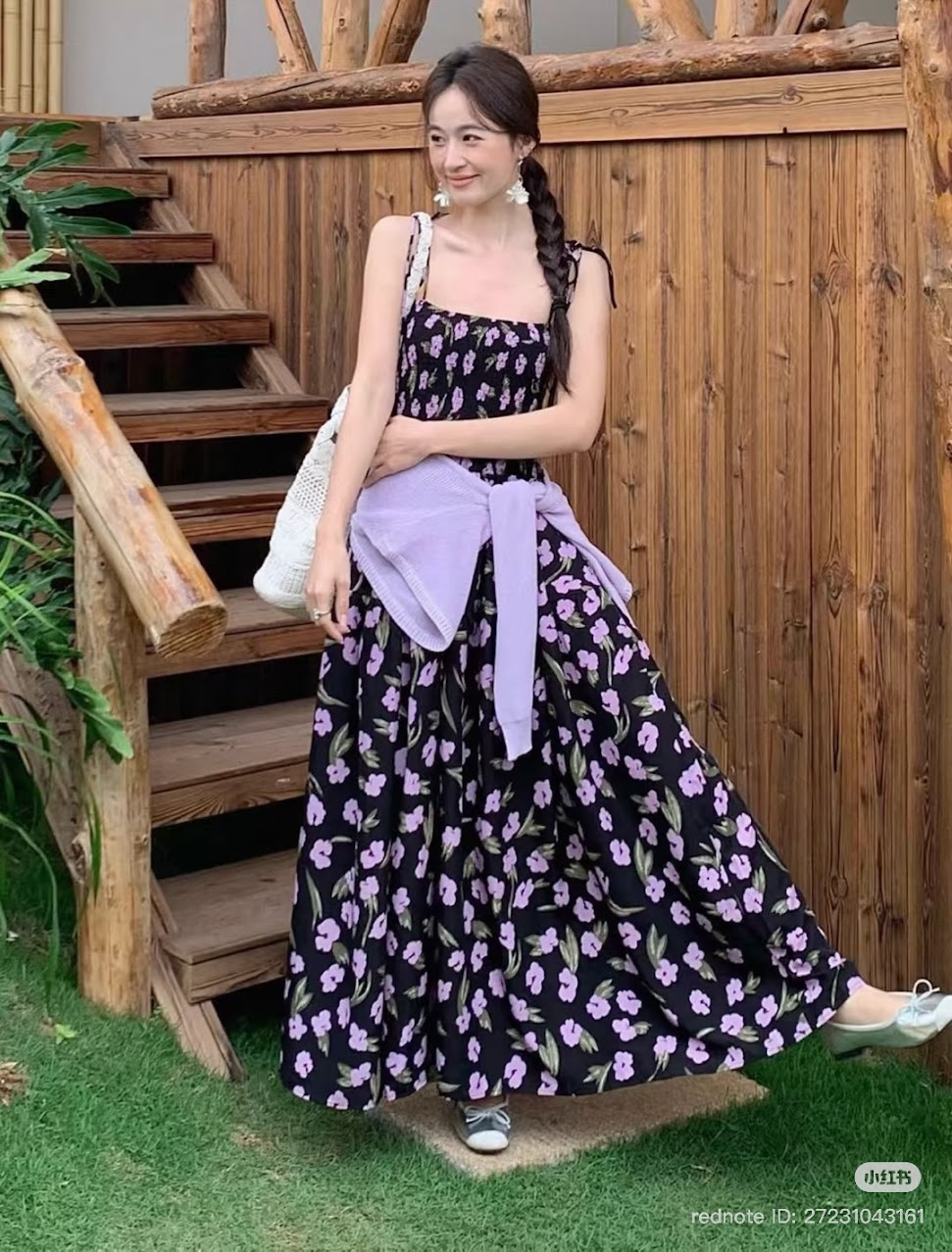 Lucas - Set váy hoa 2 dây dáng maxi + áo cardigan_thumbnail_2