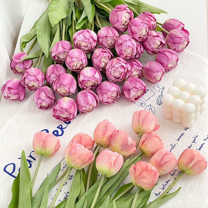 Combo 10 Bông Hoa TuLip Lụa Cánh Kép Cao Cấp_thumbnail_3