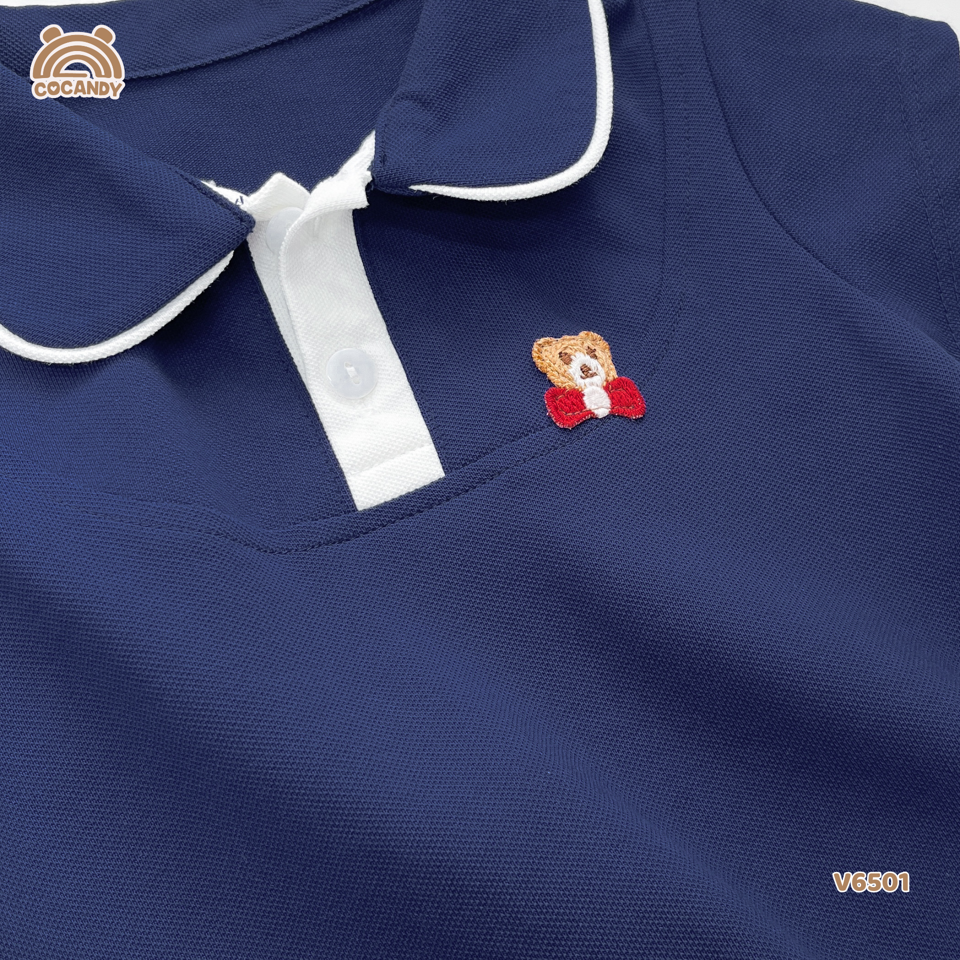 Váy cộc XANH NAVY cổ sen tag gấu_thumbnail_1