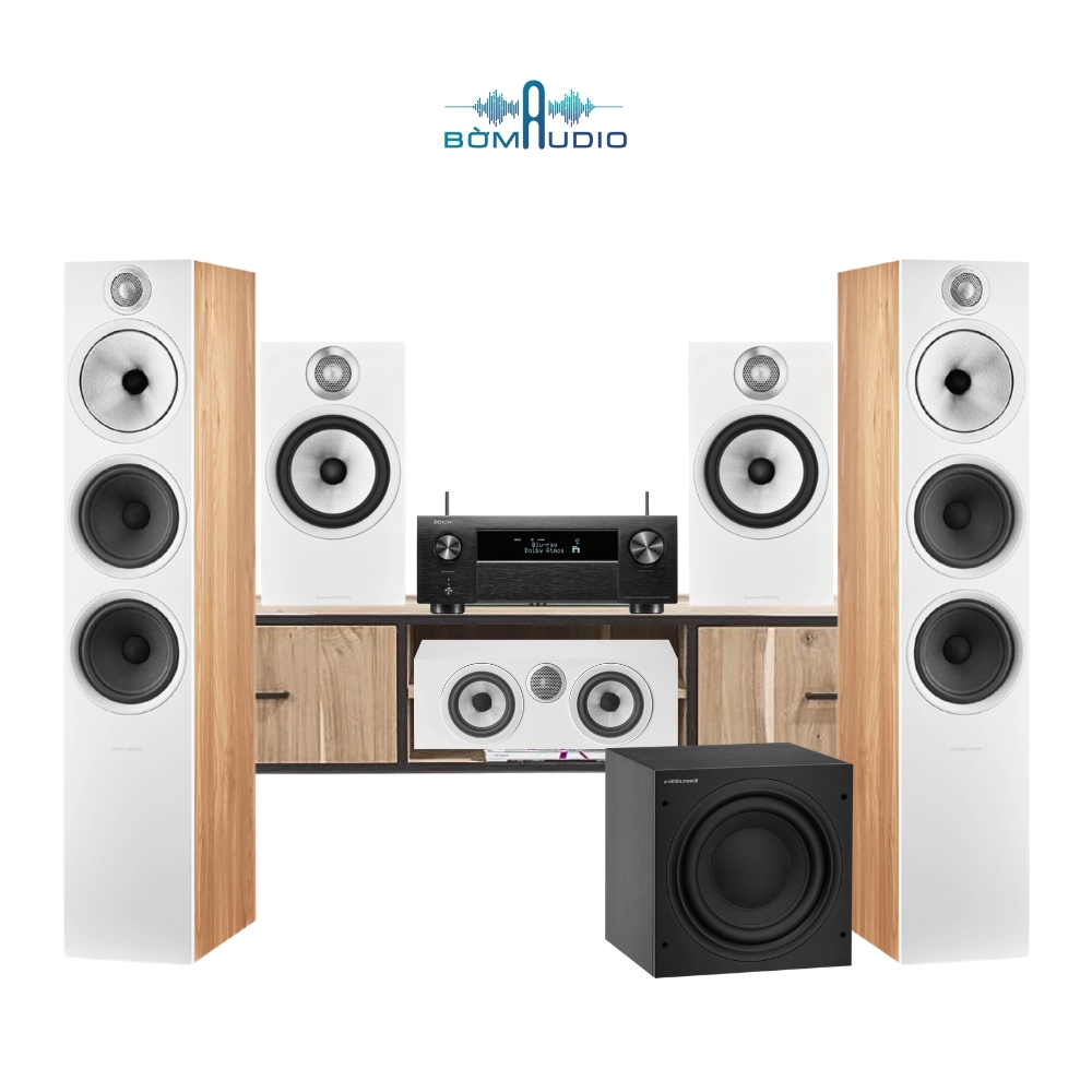 Combo Amply DENON AVC X4800H + Loa Cột B&W 603 S2 + Loa Center B&W HTM72 S2 + Loa Surround B&W 607 S2 + Loa SUB B&W ASW610 - B81_thumbnail_2