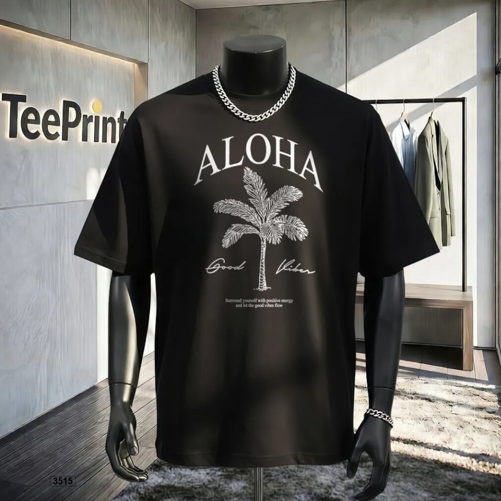 Áo thun nam oversize Aloha cá tính TeePrint 3515