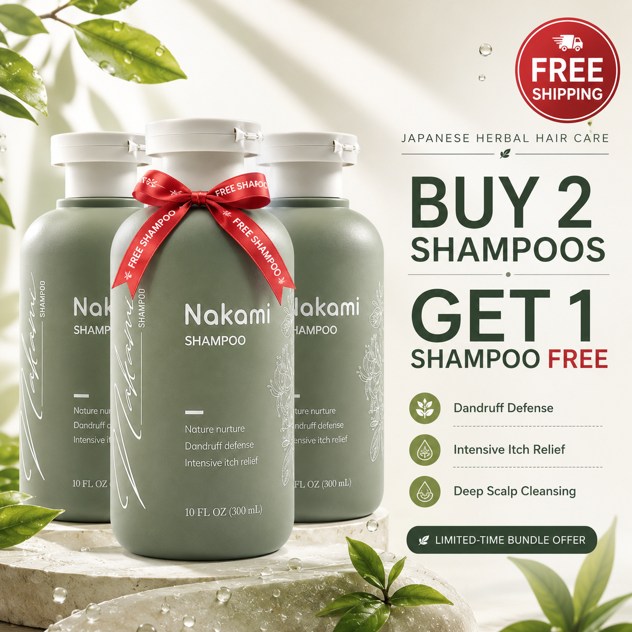 Buy 2 Get 1 Shampoo (Free Shipping)