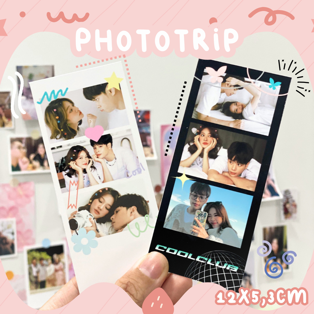 Set 4 in ảnh PHOTOTRIP Hàn Quốc ghép 3 ảnh, ib shop chọn mẫu in nha