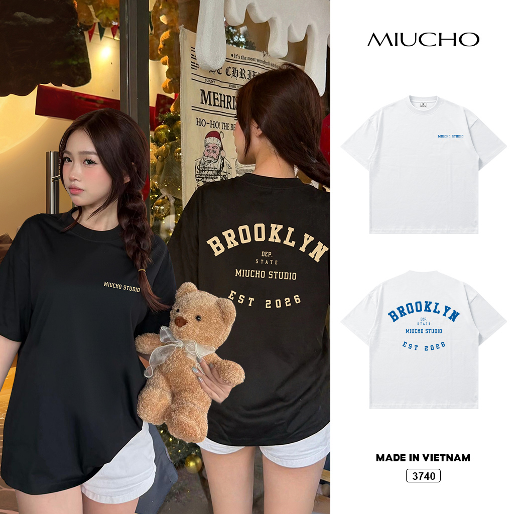 Áo thun boxy nữ mùa hè năng động basic dễ phối Miucho 3740
