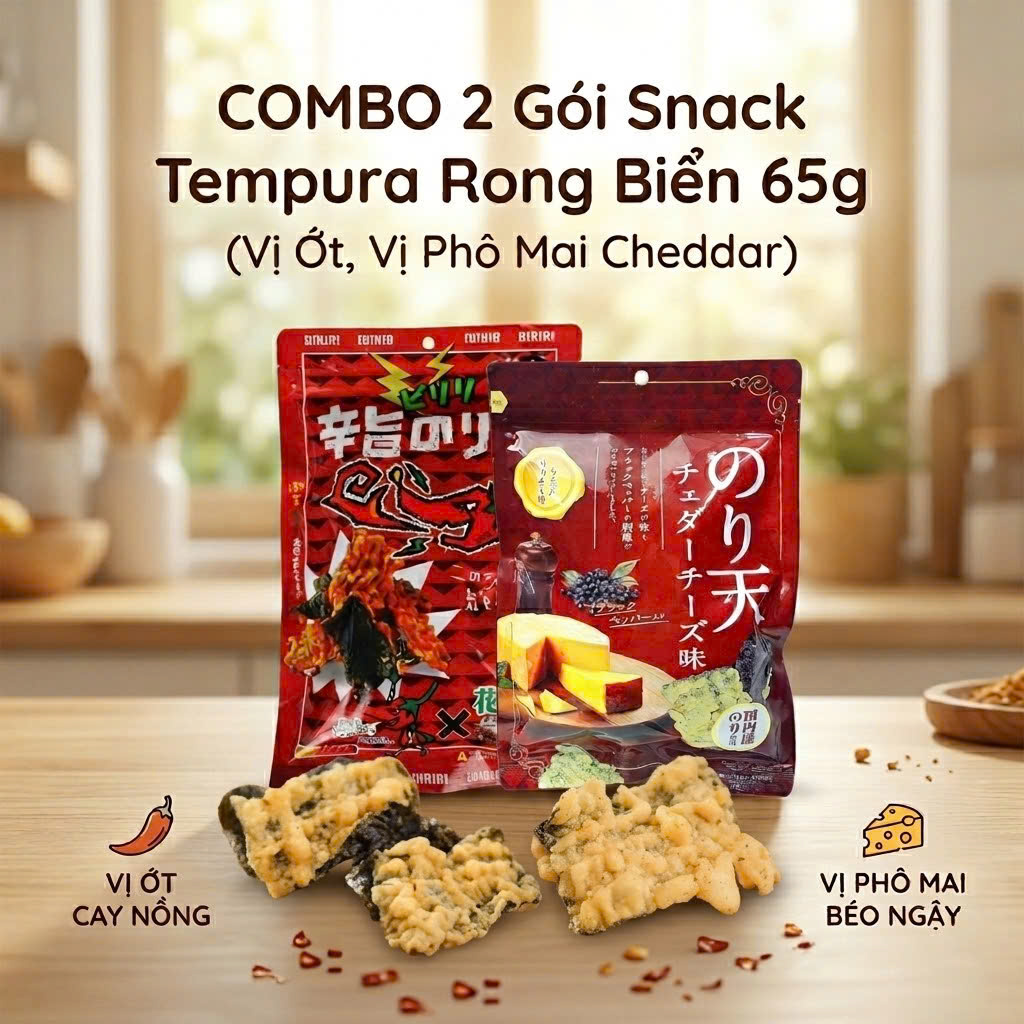 Combo 2 Gói Snack Tempura Rong Biển
