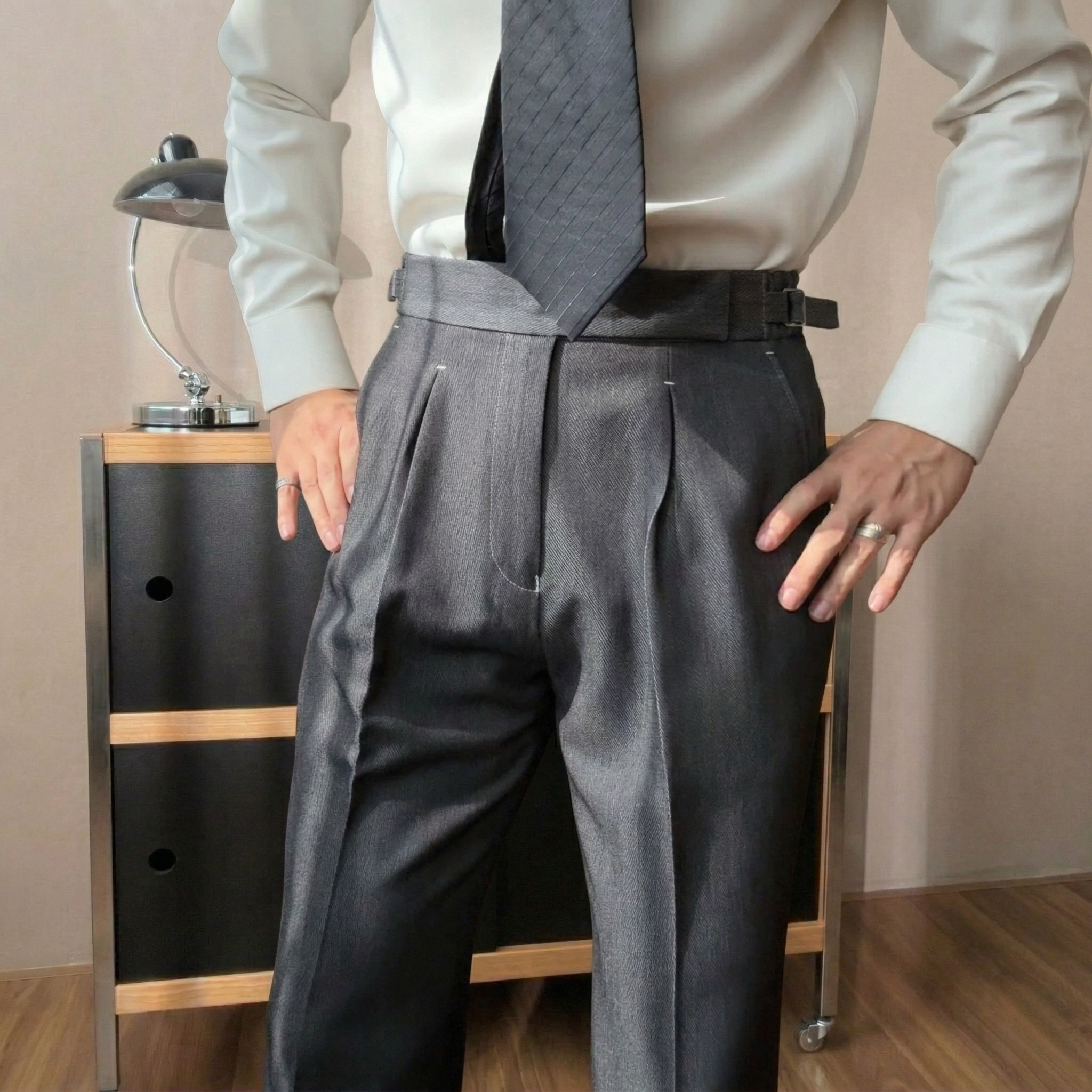 Quần Âu Sidetab Cạp Chun Denim_thumbnail_10