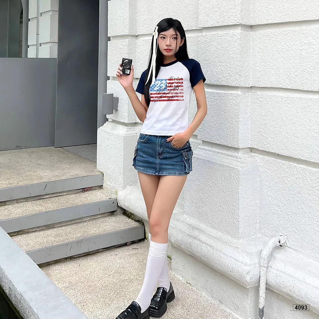 Áo babytee phối tay phong cách cá tính Miucho 4093_thumbnail_3