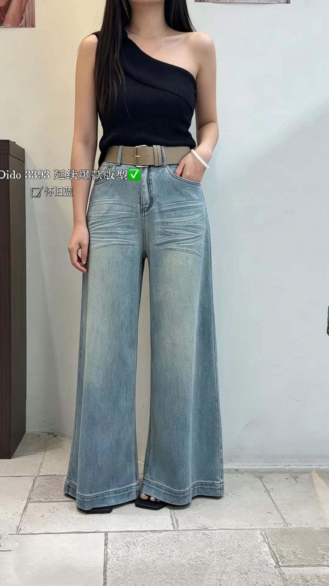 Lucas - Quần Jeans DIDO 3393 dáng ống đứng lửng mài nhăn
