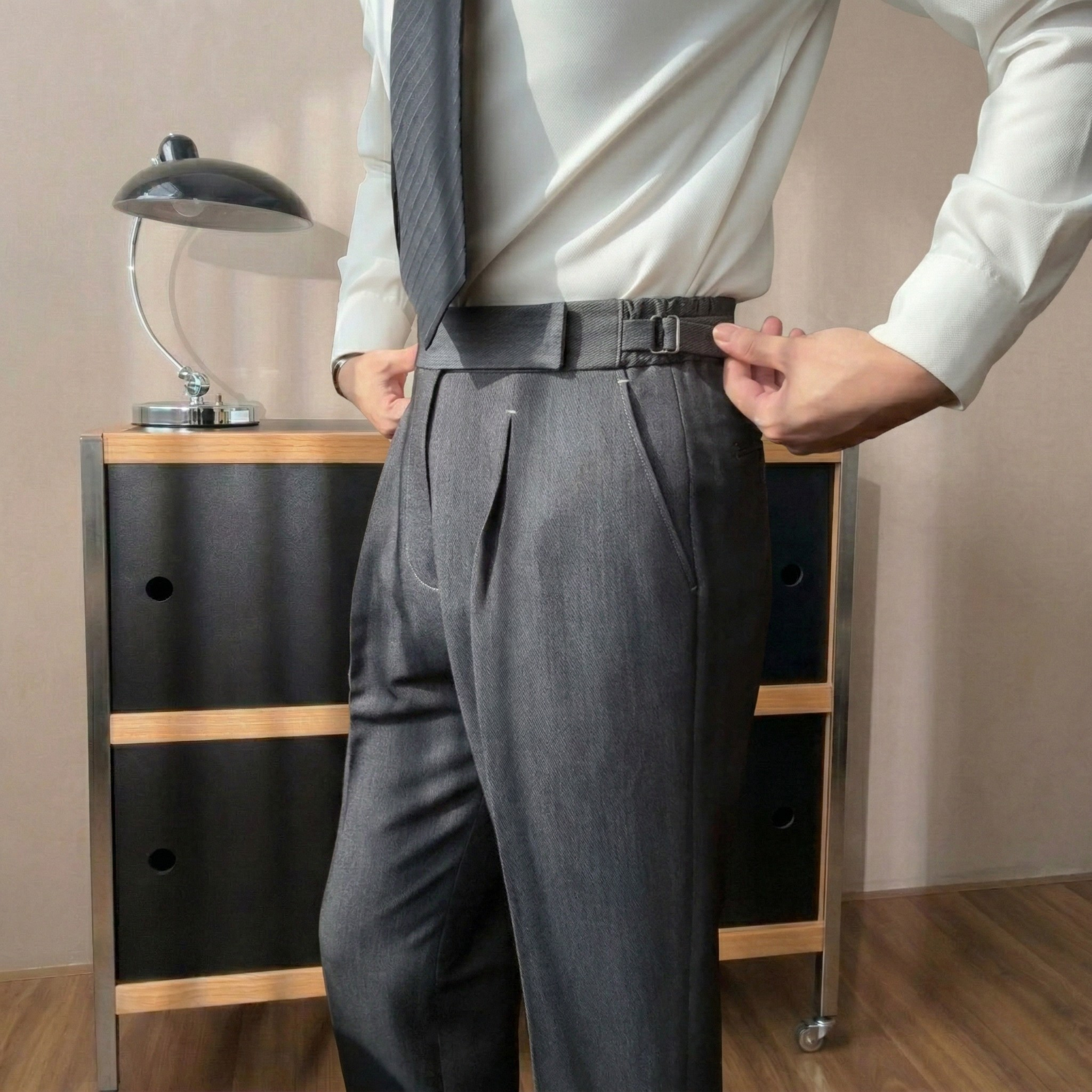 Quần Âu Sidetab Cạp Chun Denim_thumbnail_9