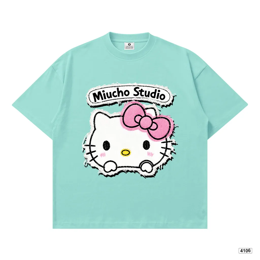 Áo thun boxy nữ Xin chào mèo con Miucho 4106_thumbnail_19