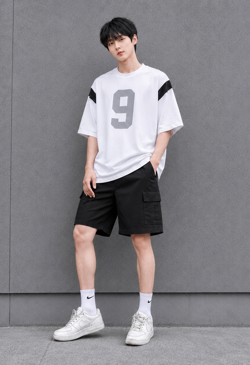 Quần short kaki bé trai màu đen túi hộp 2 bên_thumbnail_2