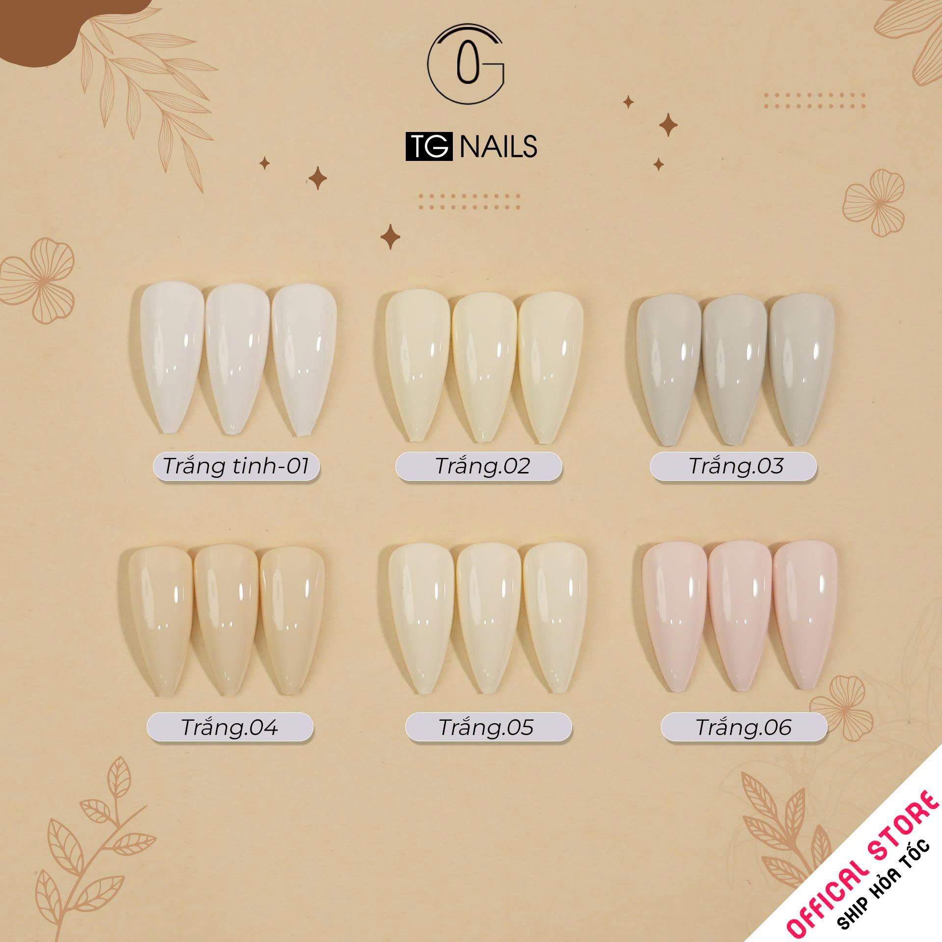 ComBo 6 màu Trắng TG Nails kèm bảng màu_thumbnail_2
