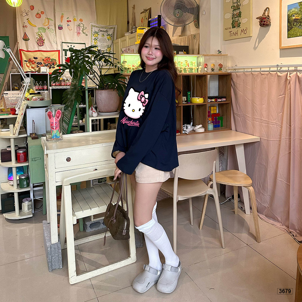Áo tay dài boxy form rộng Kittie Miucho 3679_thumbnail_2