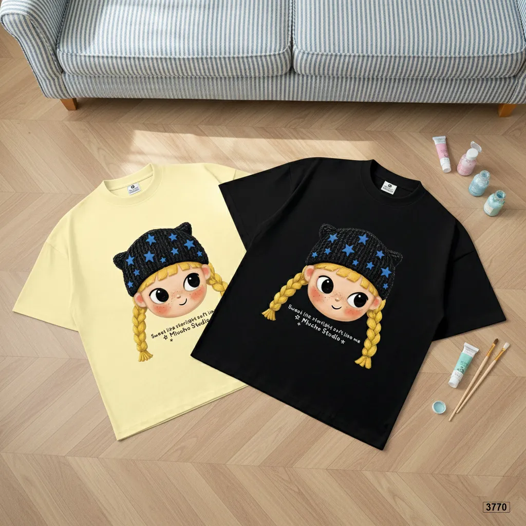 Áo thun boxy nữ Cartoon Girl đáng yêu Miucho 3770_thumbnail_7