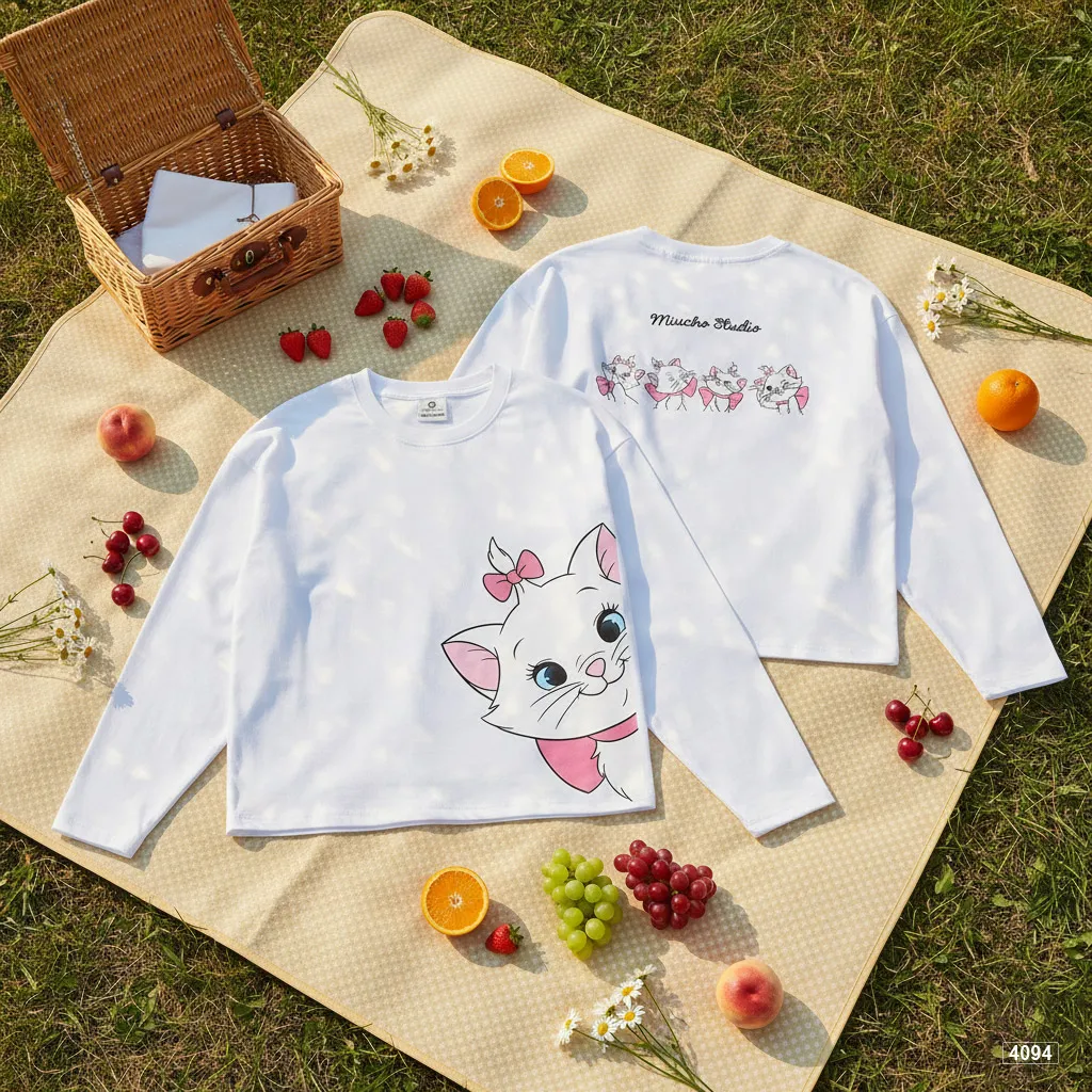 Áo thun tay dài form boxy Kitti đáng yêu Miucho 4094_thumbnail_7