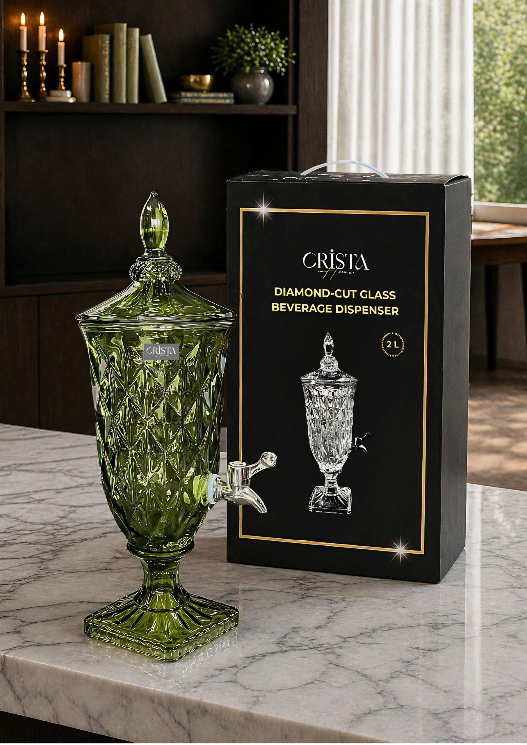 Bình thủy tinh vân kim cương có vòi 2L CRISTA HOME_thumbnail_10