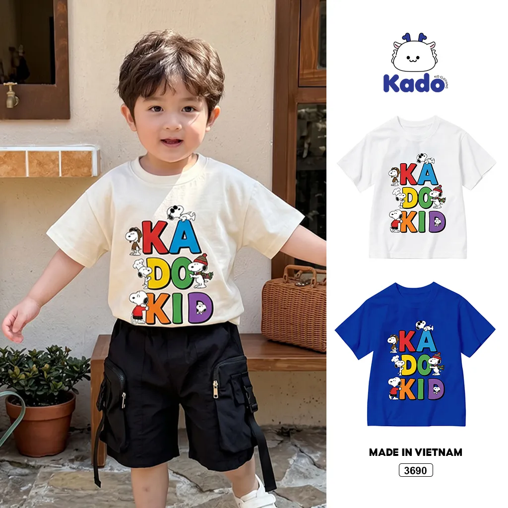 Áo thun bé trai bé gái BST Snoopii Kado 3690