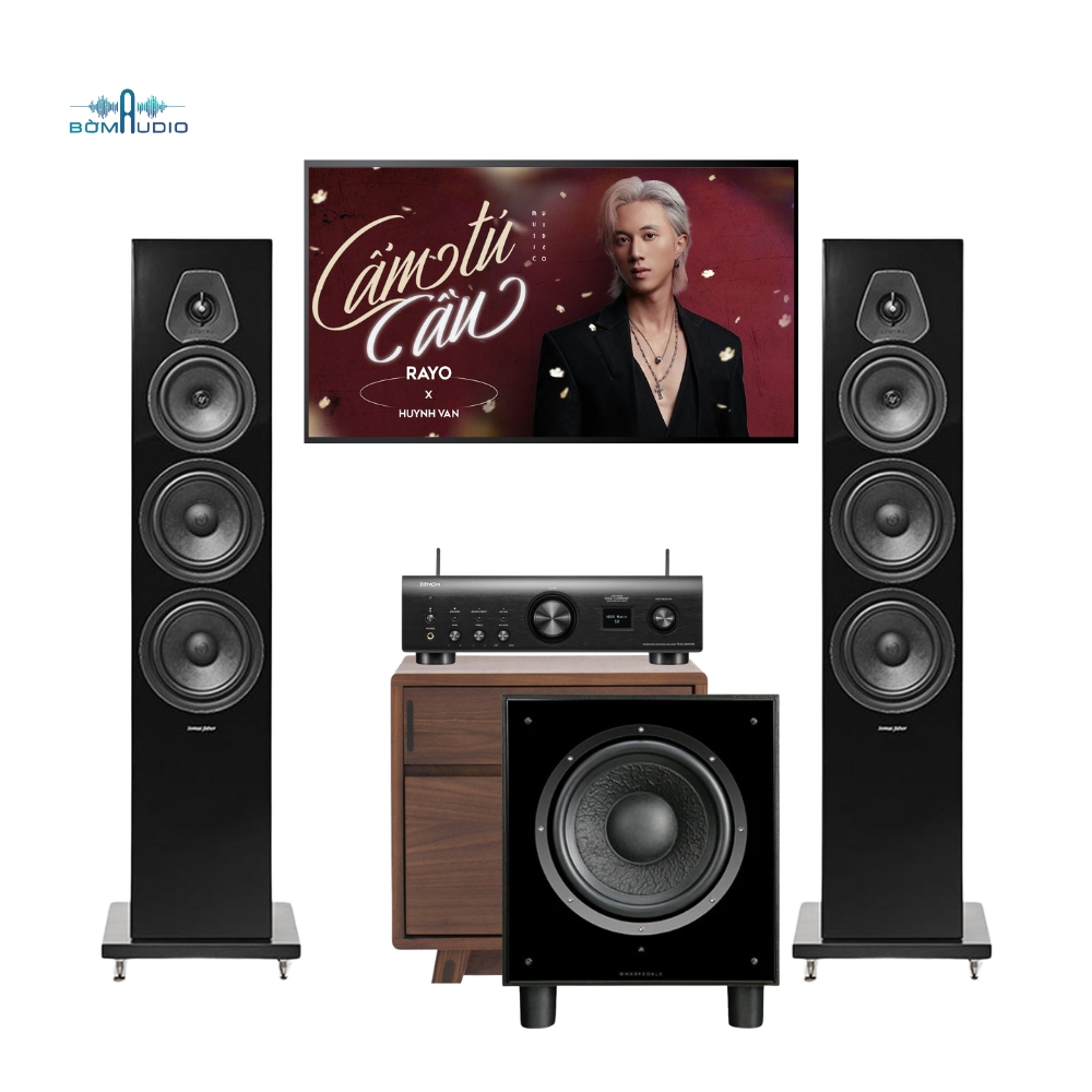 Combo Amply DENON DRA-900H + Loa Cột SONUS FABER LUMINA V + Loa Subwoofer WHARFEDALE SW12 - DES3_thumbnail_1