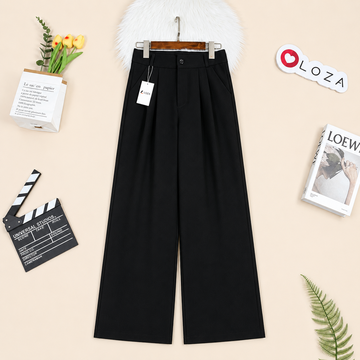 Quần suông nữ ống rộng phong cách Hàn Quốc - Loza LQ095227_thumbnail_0