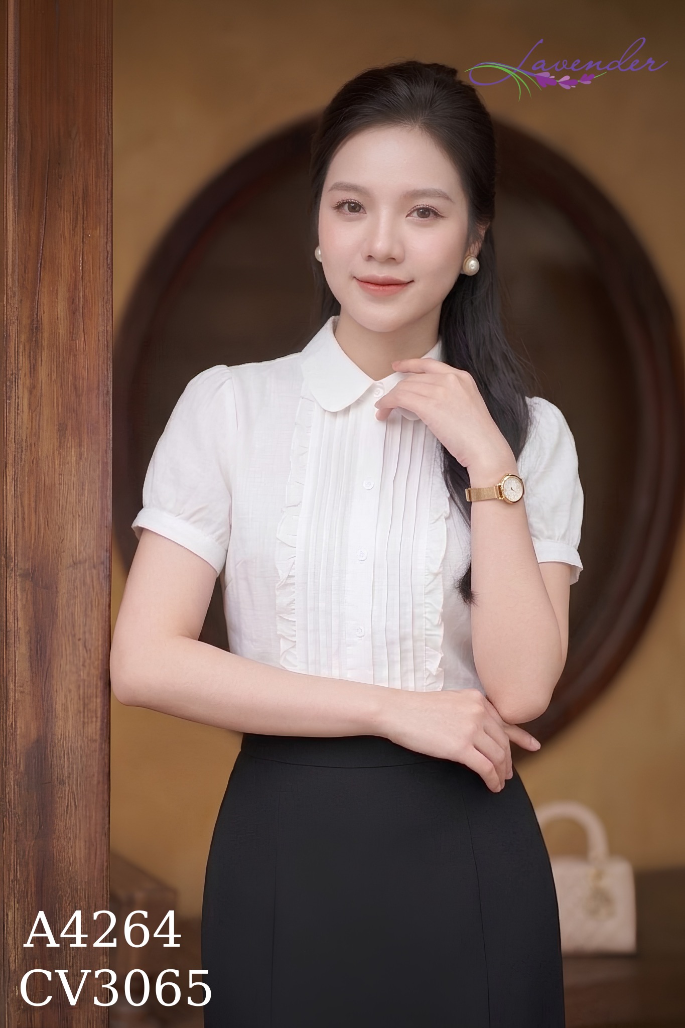 Áo sơ mi gân bèo dọc A4264