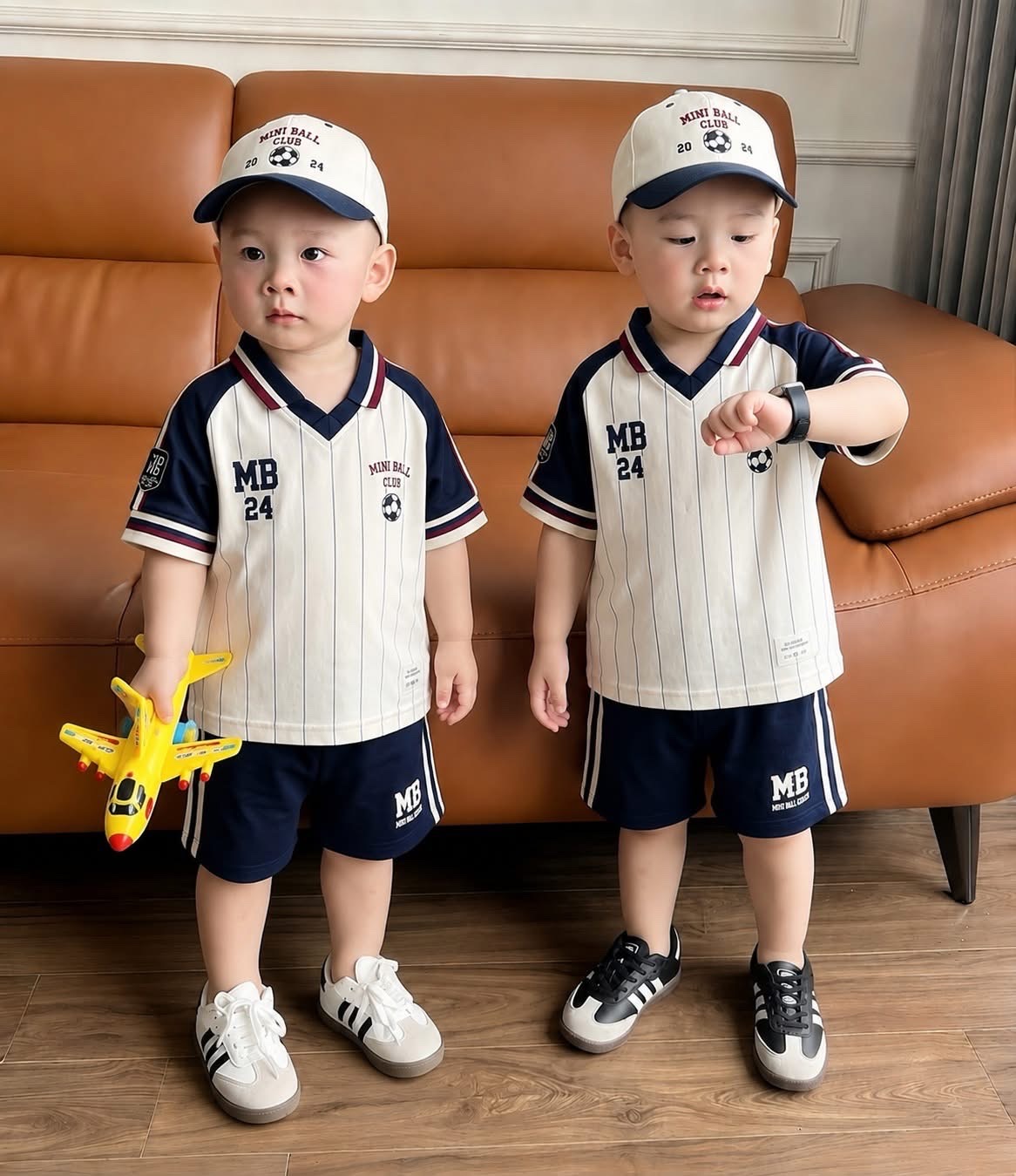 D78 BỘ POLO CỔ TIM MB KÈM MŨ- A117.1819