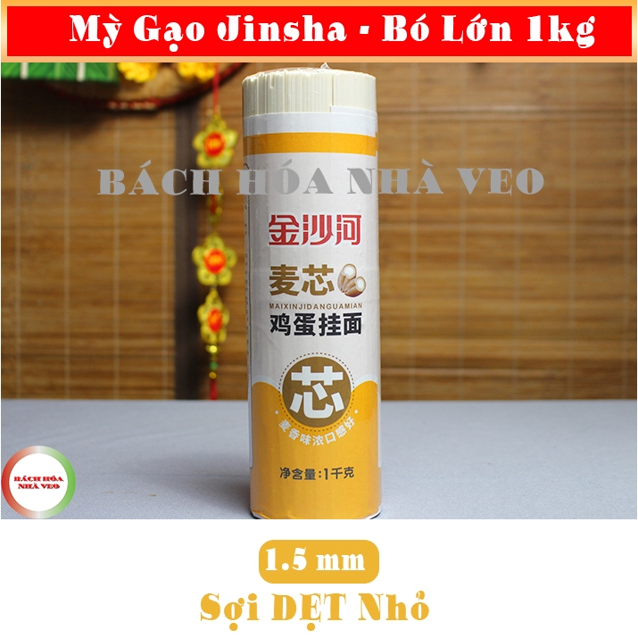 Mỳ Sợi Jinsha, Mỳ Trường Thọ Bó Lớn 1kg và 500g, Sợi (Tròn, Dẹt) Hàng Chuẩn, Date Mới_thumbnail_1