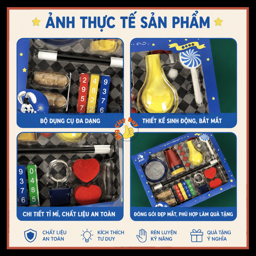 Bộ To Đồ Chơi Ảo Thuật Khổng Lồ Thông Minh Cho Bé Set 10 Đạo Cụ Biểu Diễn Ma Thuật, Kèm Sách Hướng Dẫn Chi Tiết BigcityBuy 343AT_thumbnail_5