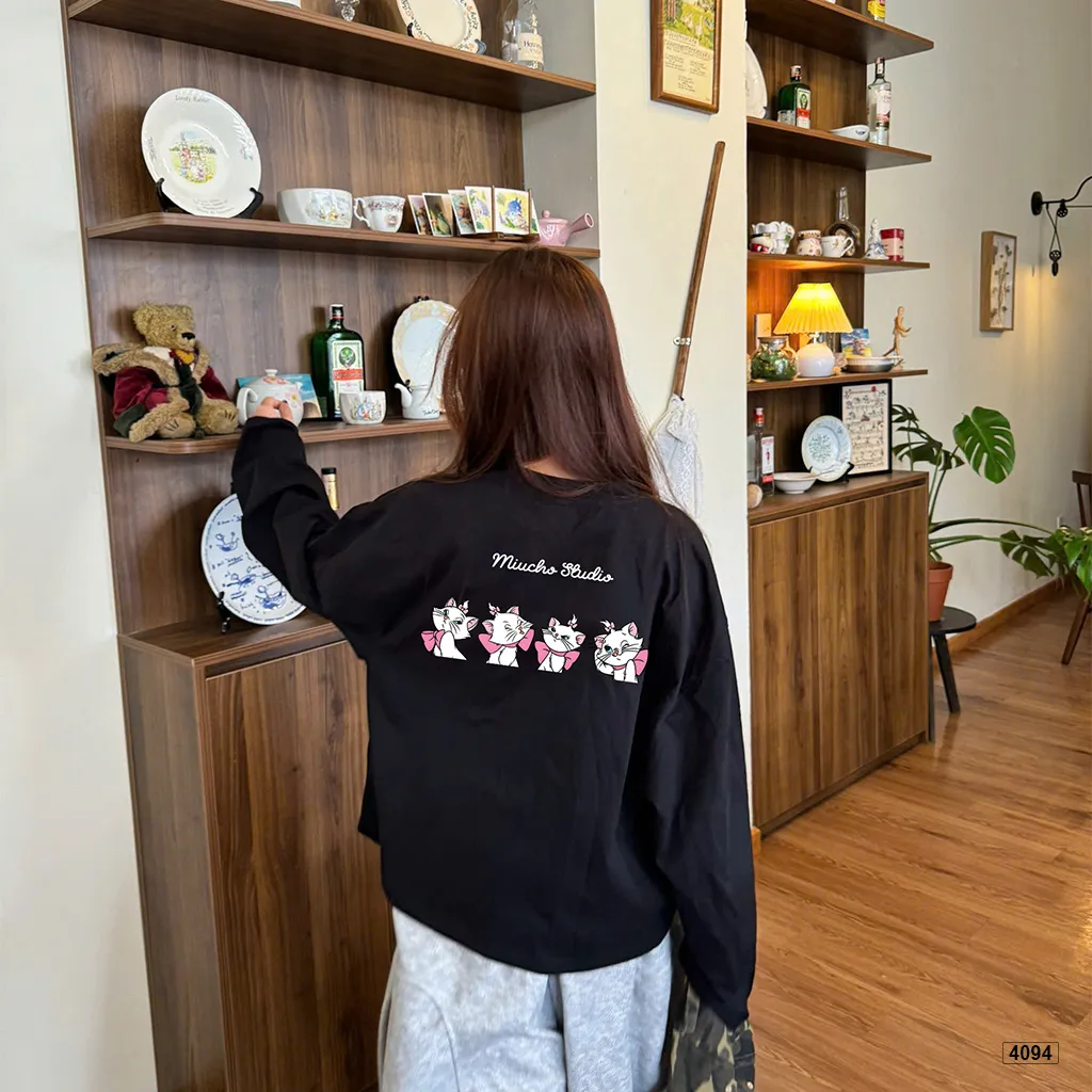Áo thun tay dài form boxy Kitti đáng yêu Miucho 4094_thumbnail_6