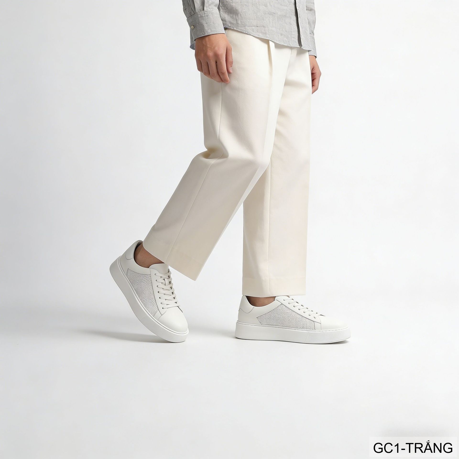 GC1 - Giày thể thao nam trắng đế dày thoáng khí da thật cao cấp_thumbnail_2