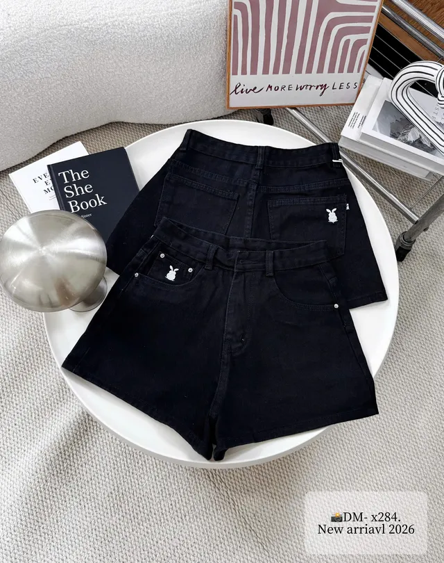 Short Kaki Nữ Trơn thêu thỏ NT.284HH (B) (1451)_thumbnail_4