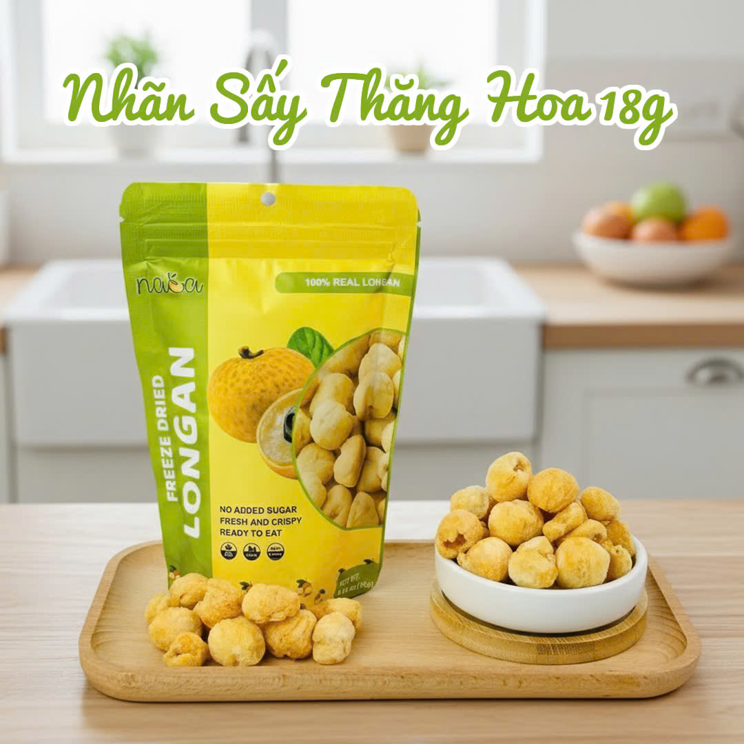 Combo Mãng Cầu Xiêm+Nhãn+Dâu Sấy Thăng Hoa TẶNG Xoài Sấy Dẻo