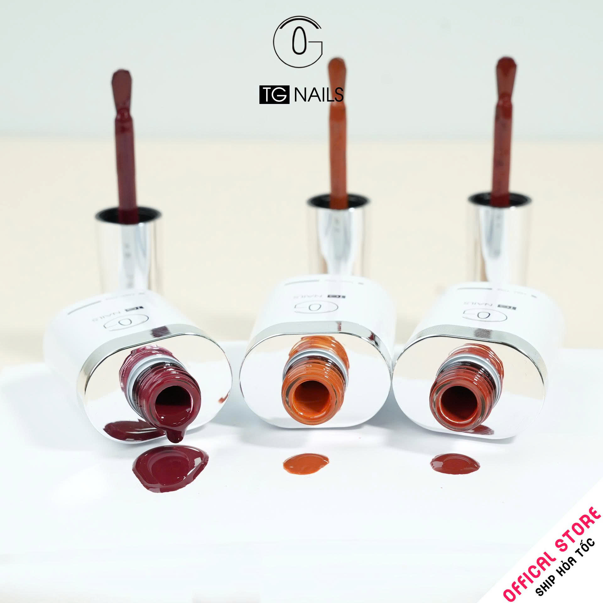 Sơn móng TG Nails gel. Khối lượng tịnh: 10g/ lọ. Nhãn hàng TG nail gel - Combo 12 màu Nâu Cam Cháy_thumbnail_4